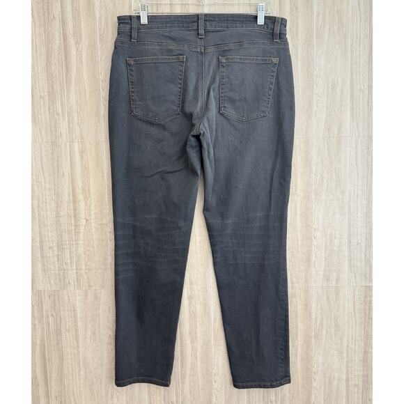 Eileen Fisher Jeans Womens 10 Gray Straight Leg Organic Cotton Blend Stretch USA - Picture 2 of 14